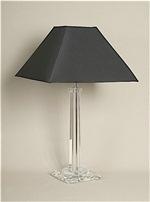 ALEXANDERS  36CM WASHINGTON CRYSTAL SQUARE LAMP COLUMN LAMP